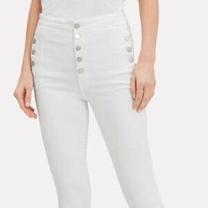 J Brand Women's Natasha Sky High Skinny Jeans White Size 26